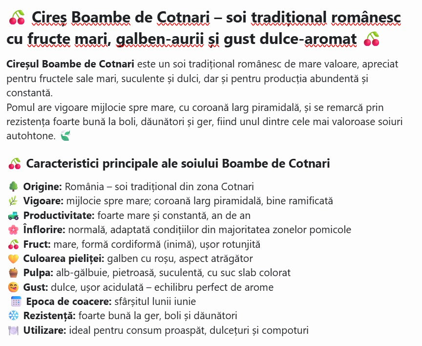 Cires Boambe de Cotnari